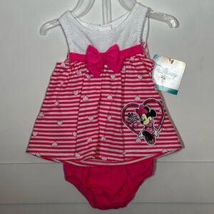 NWT Disney Baby Minnie Mouse Dress Set Size Newborn